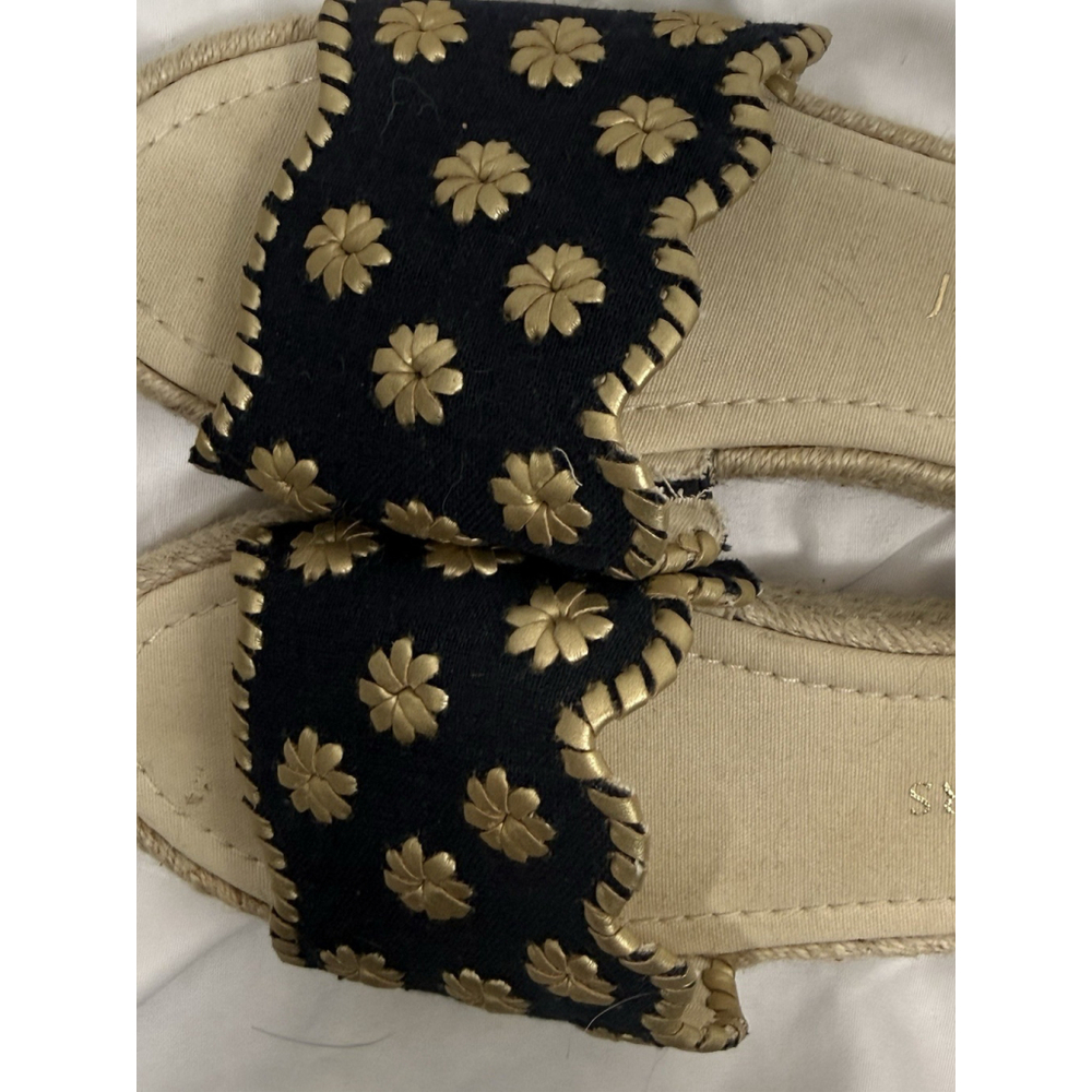 Jack Rogers Palmer Slide Espadrille Slide Midnight/Gold Size 9.5 - Picture 8 of 9